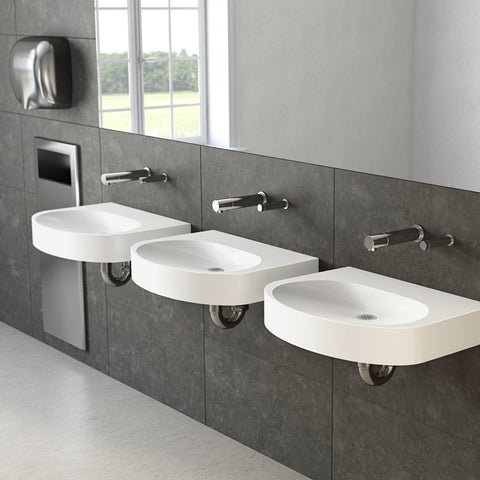 24 Industrial Concrete Floating Bathroom Sink Wall-Mount with